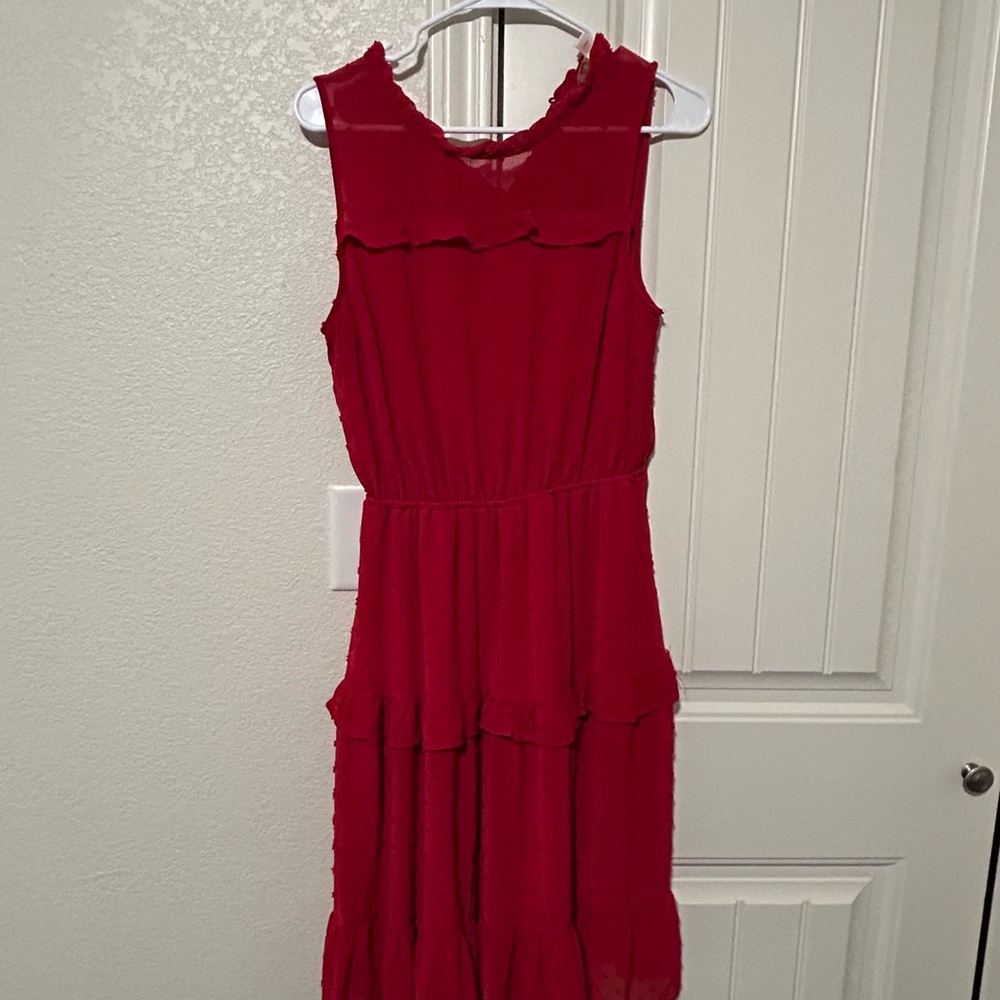 Chic Red Sleeveless Dress